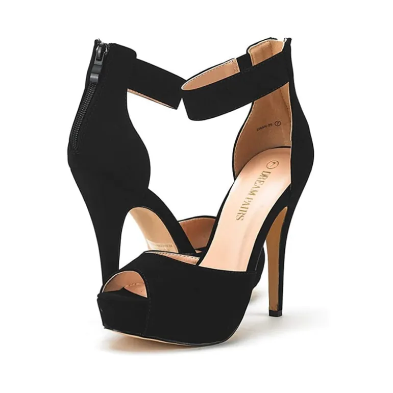 High Heel Stiletto Ankle Strap Platform Pumps