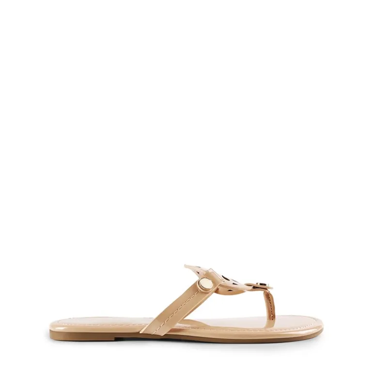 Hollow Cut-Out Thong Flat Sandals