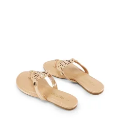Hollow Cut-Out Thong Flat Sandals