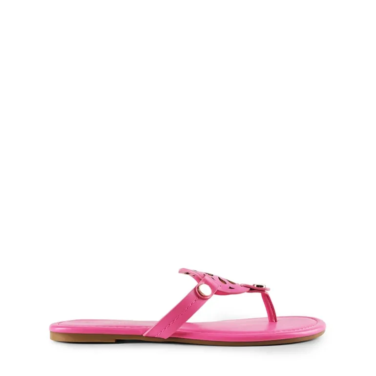 Hollow Cut-Out Thong Flat Sandals