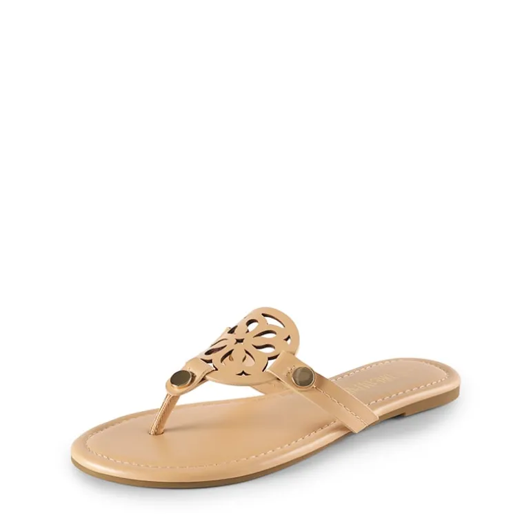 Hollow Cut-Out Thong Flat Sandals