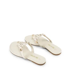 Hollow Cut-Out Thong Flat Sandals