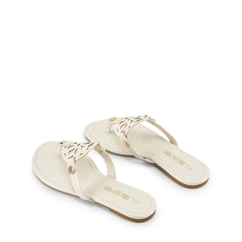 Hollow Cut-Out Thong Flat Sandals