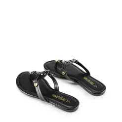 Hollow Cut-Out Thong Flat Sandals