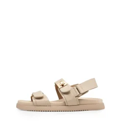 Hook And Loop Straps Flat Sandals