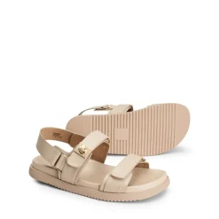 Hook And Loop Straps Flat Sandals