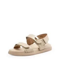 Hook And Loop Straps Flat Sandals