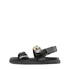 Hook And Loop Straps Flat Sandals