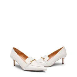 Horsebit Detail Pointed Toe Kitten Heel Pumps
