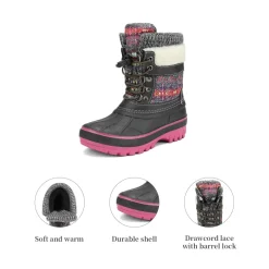 Insulated Snow Kids Waterproof Boots