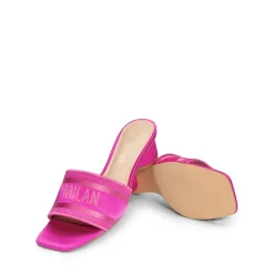 Jacquard Cylindrical Heel Slide Sandals