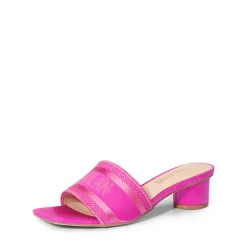 Jacquard Cylindrical Heel Slide Sandals