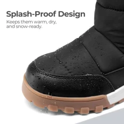 Kids’ Adjustable Drawstring Winter Snow Boots
