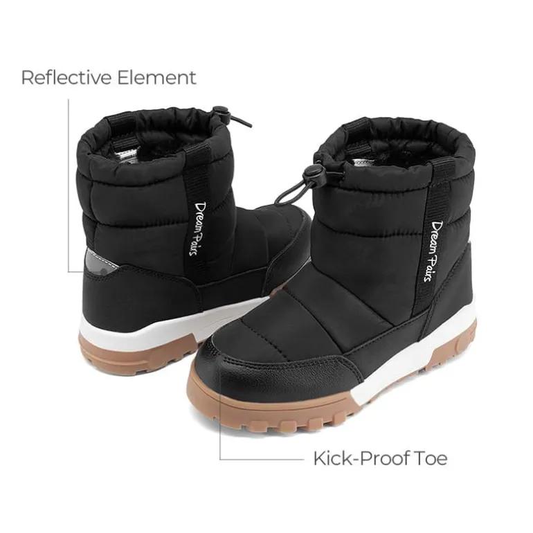 Kids’ Adjustable Drawstring Winter Snow Boots