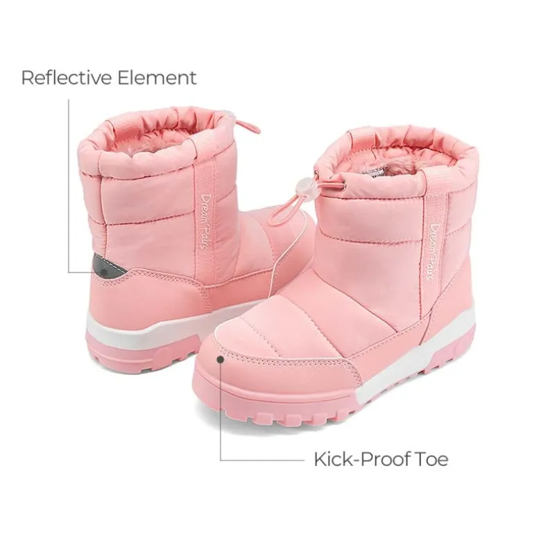 Kids’ Adjustable Drawstring Winter Snow Boots