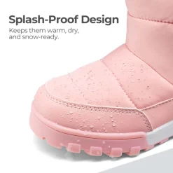 Kids’ Adjustable Drawstring Winter Snow Boots