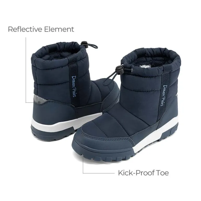 Kids’ Adjustable Drawstring Winter Snow Boots