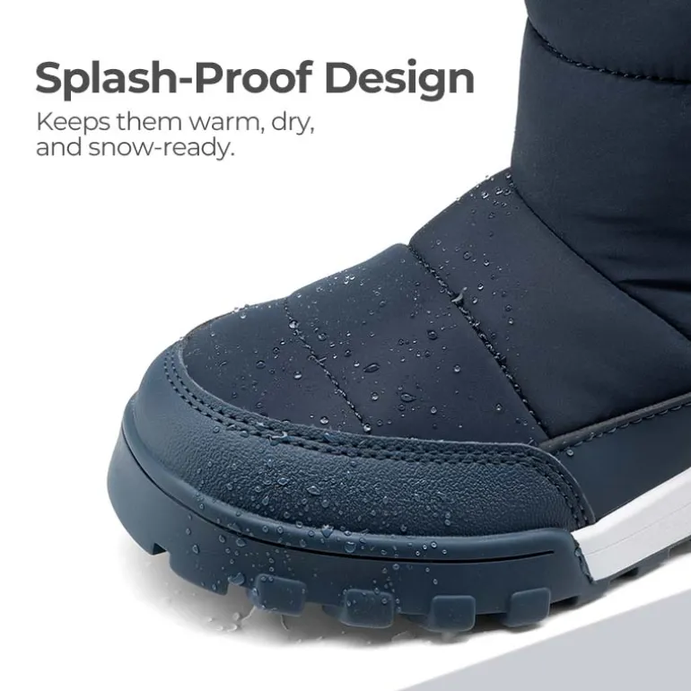 Kids’ Adjustable Drawstring Winter Snow Boots