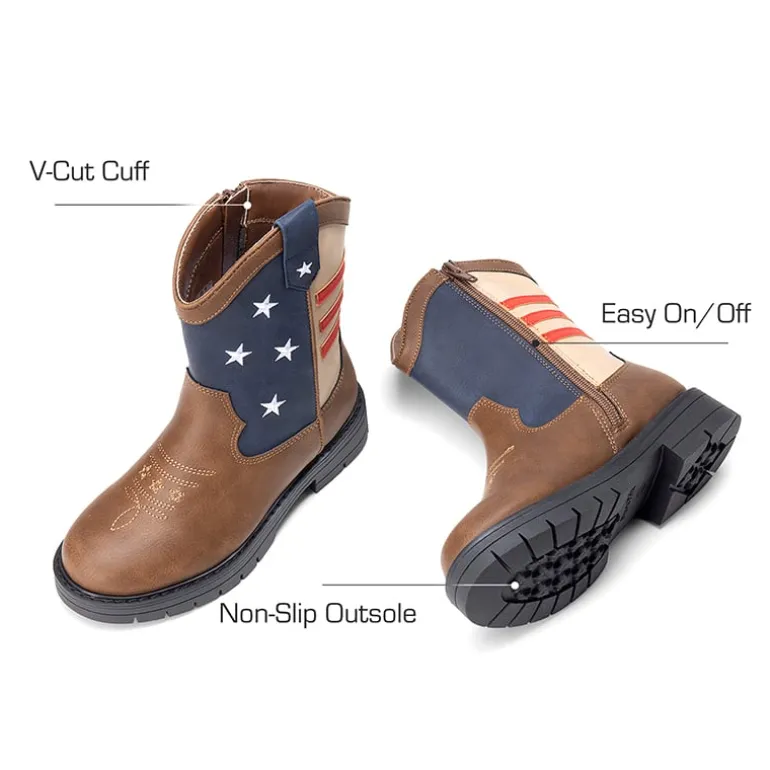 Kids’ American Flag Western Boots