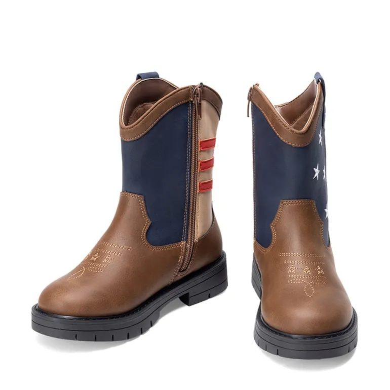 Kids’ American Flag Western Boots