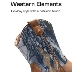 Kids’ American Flag Western Boots