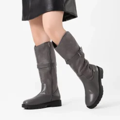 Kids Buckle Knee High Riding Boots