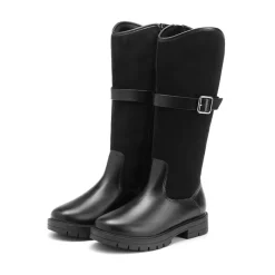 Kids Buckle Knee High Riding Boots
