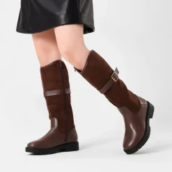 Kids Buckle Knee High Riding Boots