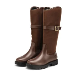 Kids Buckle Knee High Riding Boots