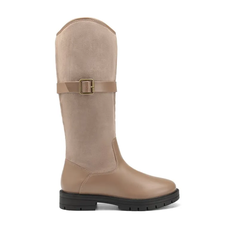 Kids Buckle Knee High Riding Boots