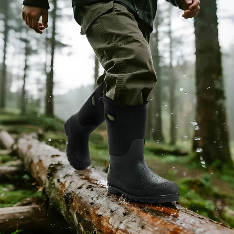 Kids’ Camo Pull-On Winter Snow Boots
