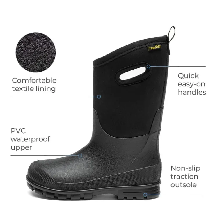 Kids’ Camo Pull-On Winter Snow Boots