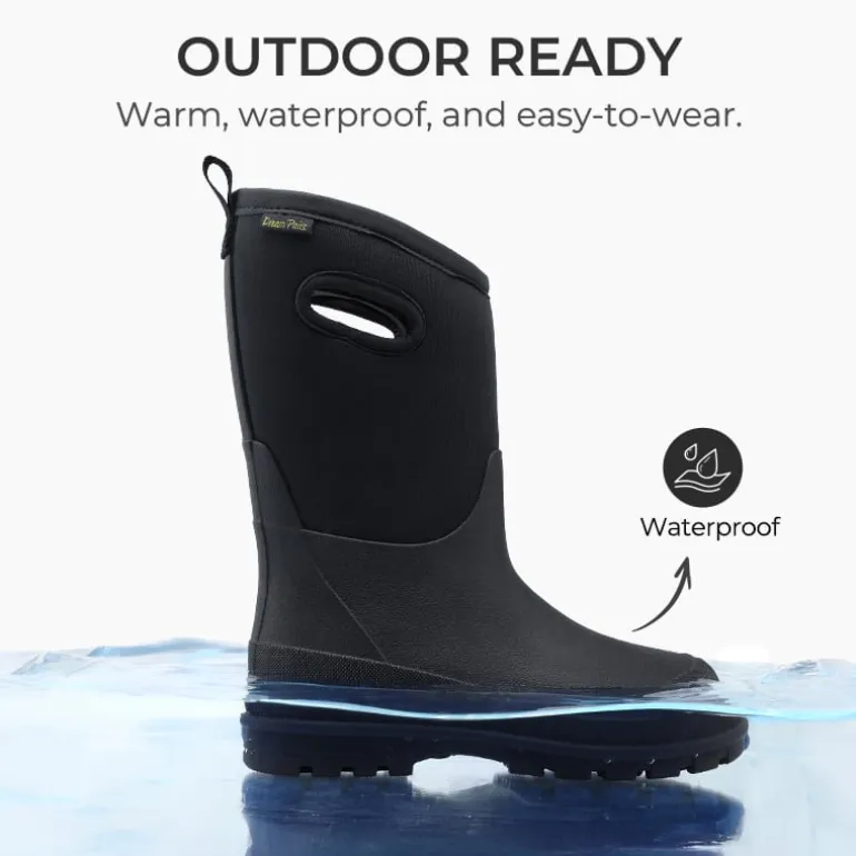 Kids’ Camo Pull-On Winter Snow Boots