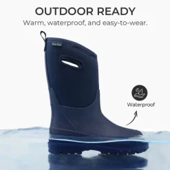 Kids’ Camo Pull-On Winter Snow Boots