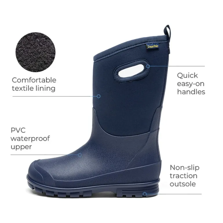Kids’ Camo Pull-On Winter Snow Boots