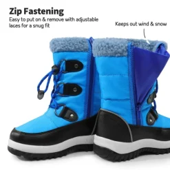 Kids Camouflage Slip Resistant Snow Boots