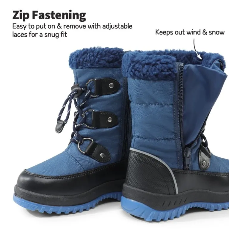 Kids Camouflage Slip Resistant Snow Boots