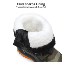Kids Camouflage Slip Resistant Snow Boots