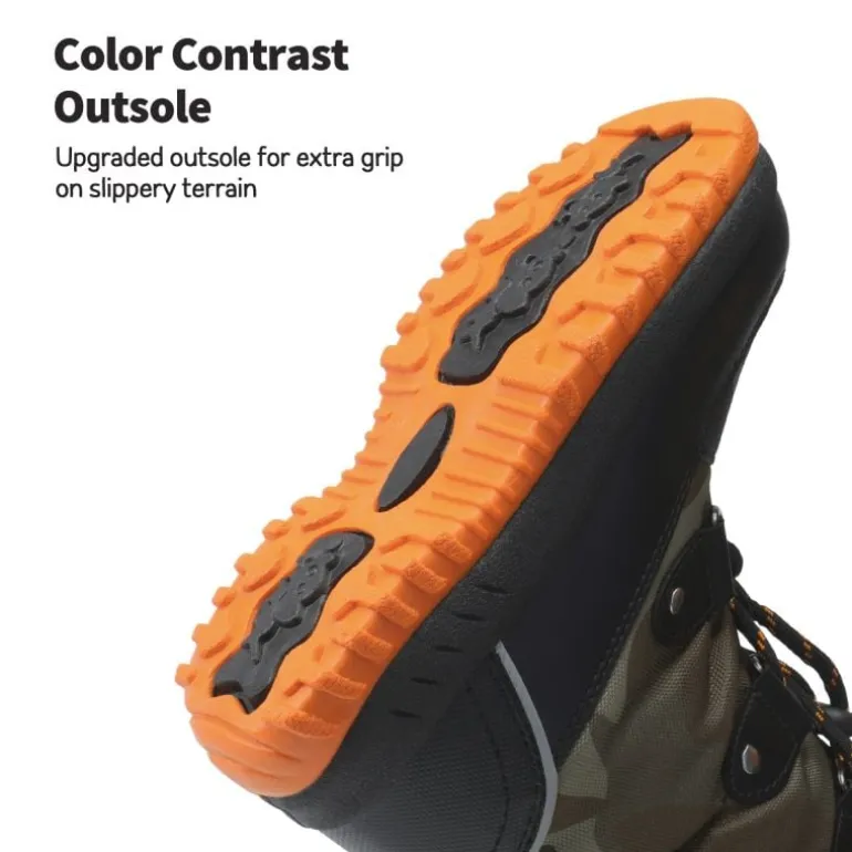 Kids Camouflage Slip Resistant Snow Boots