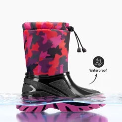 Kids’ Camo Waterproof Winter Snow Boots
