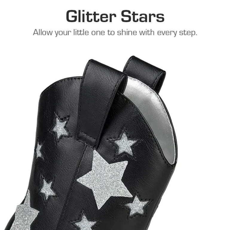 Kids Chic Glitter Western Boots
