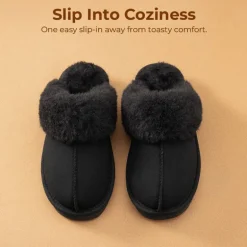 Kids’ Cozy Faux Suede Non-Slip Slippers
