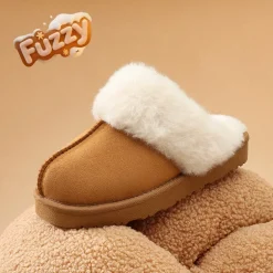 Kids’ Cozy Faux Suede Non-Slip Slippers