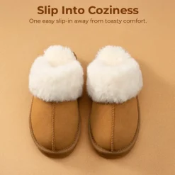 Kids’ Cozy Faux Suede Non-Slip Slippers