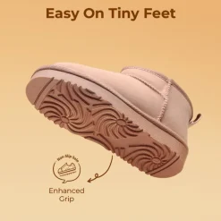 Kids’ Cozy Faux Suede Winter Boots