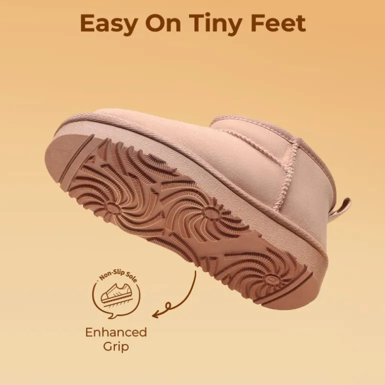 Kids’ Cozy Faux Suede Winter Boots