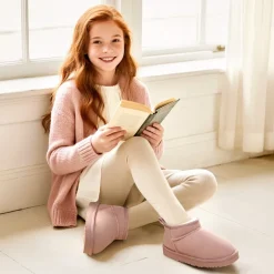 Kids’ Cozy Faux Suede Winter Boots