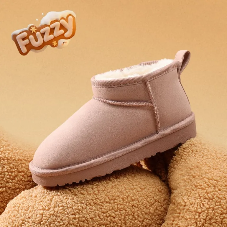Kids’ Cozy Faux Suede Winter Boots