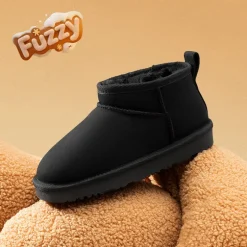 Kids’ Cozy Faux Suede Winter Boots