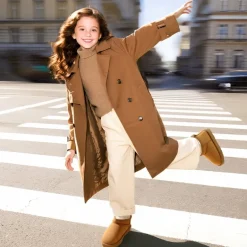 Kids’ Cozy Faux Suede Winter Boots